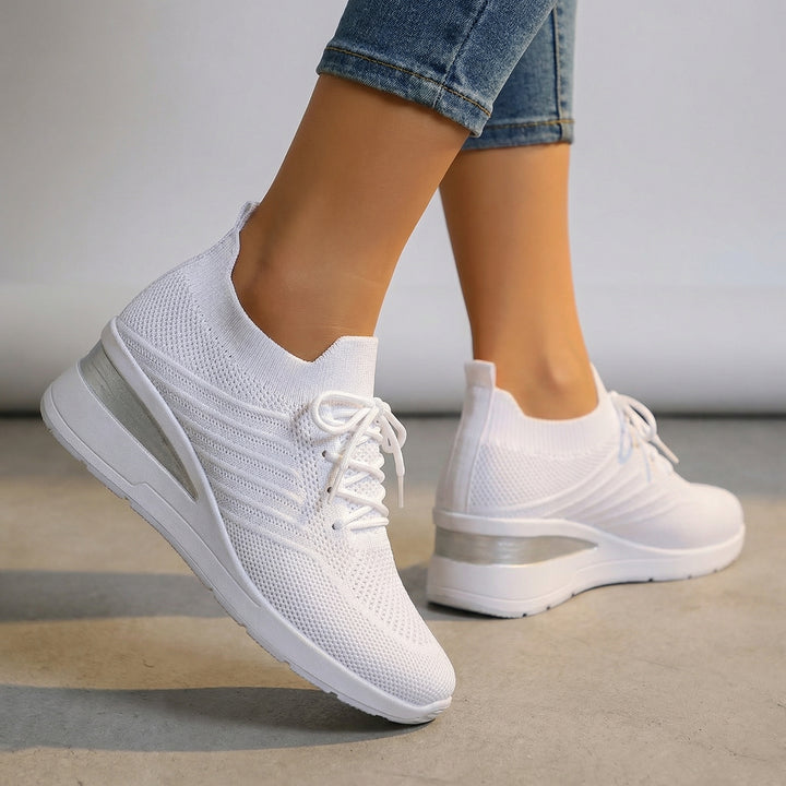 Nerina Knit Sneakers - Color:White;Size:36
