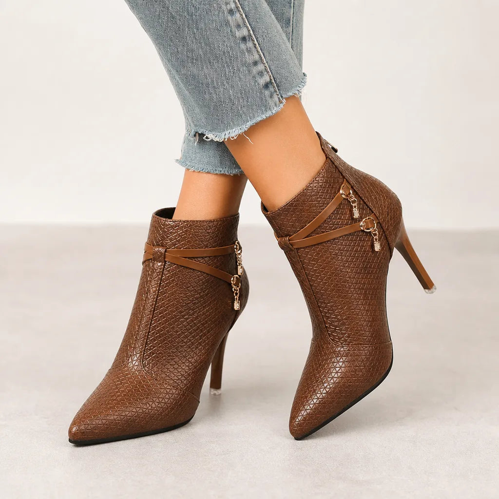 Nerissa | Women's Fall Stiletto Heels - Color:Brown;Size:35