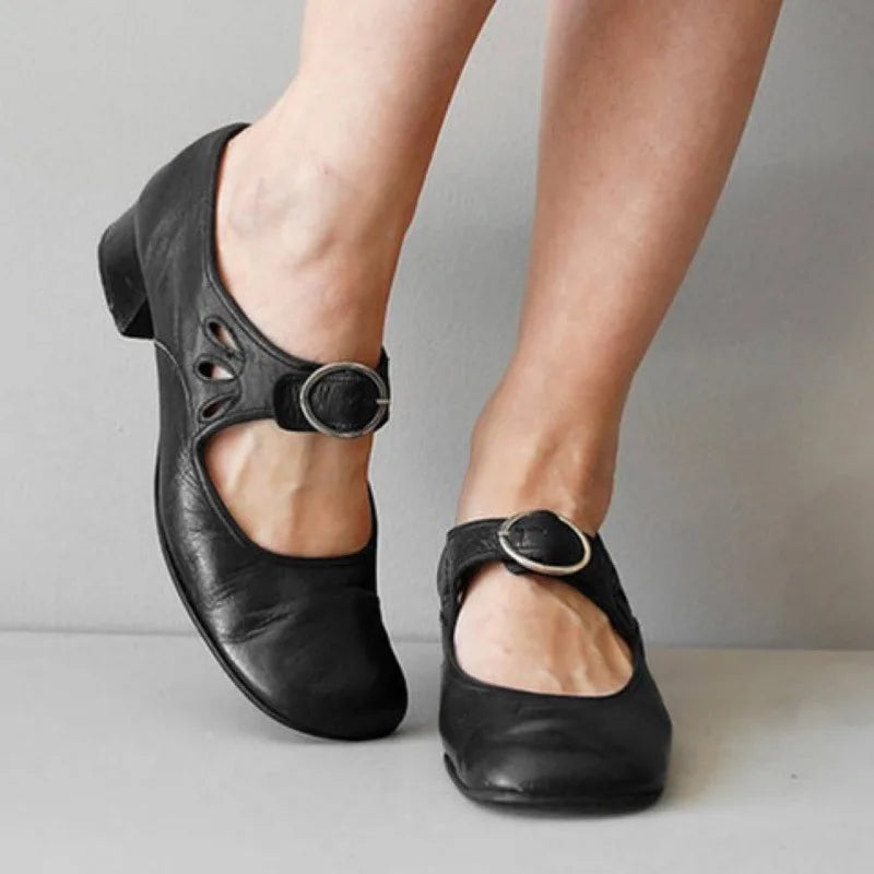 Nettie | Women's Mary Jane Shoes - Color:Black;Size:35