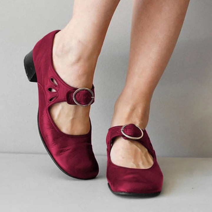 Nettie | Women's Mary Jane Shoes - Color:Red;Size:35