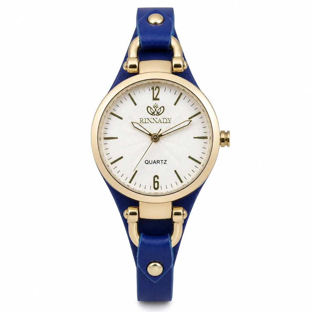 Nevaeh Slim Quartz Watch - Color:Blue