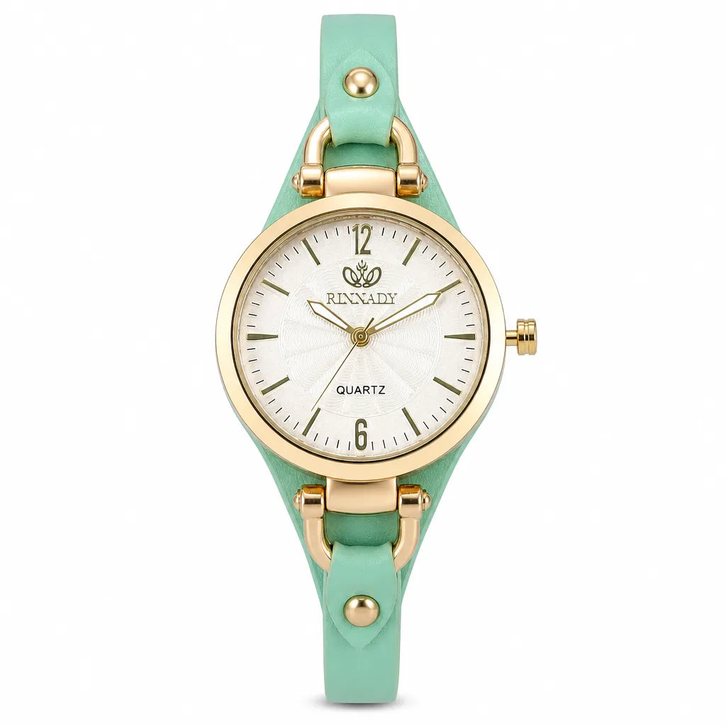 Nevaeh Slim Quartz Watch - Color:Green