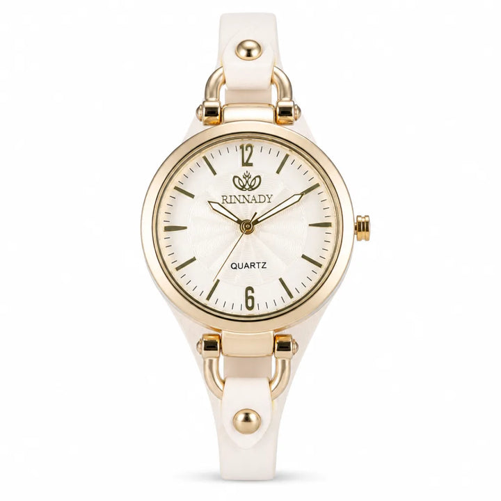 Nevaeh Slim Quartz Watch - Color:White