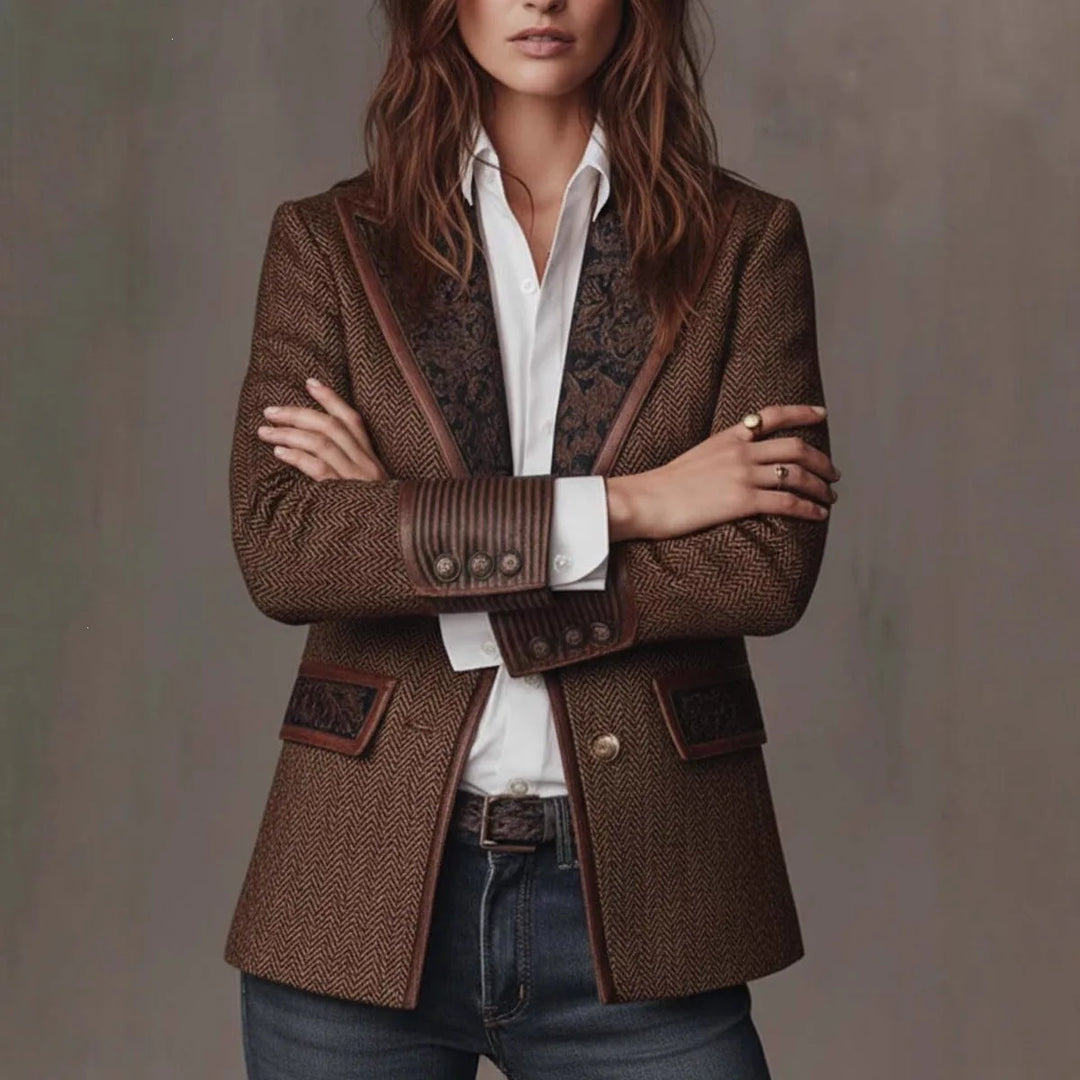 Women's Neve | Women's Herringbone Vintage Blazer