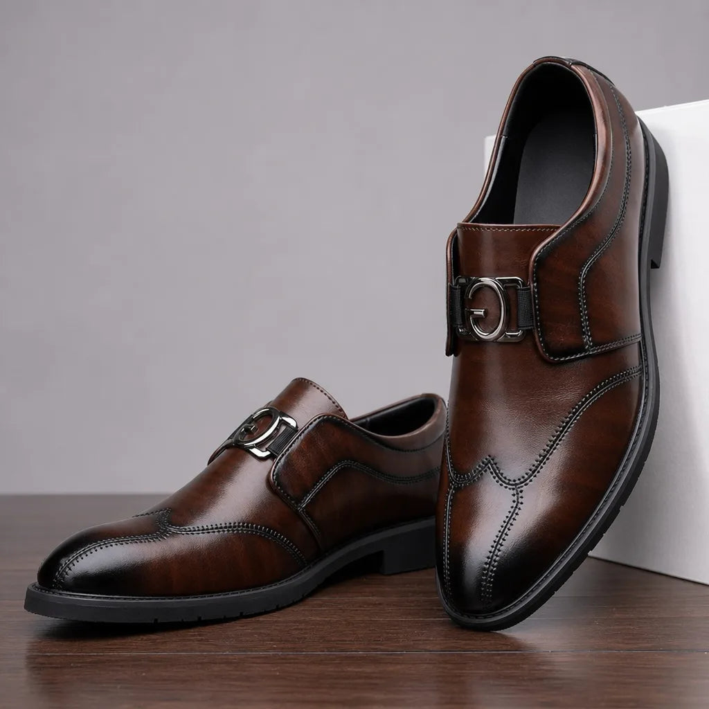 Men's Newell Textured Leather Loafers