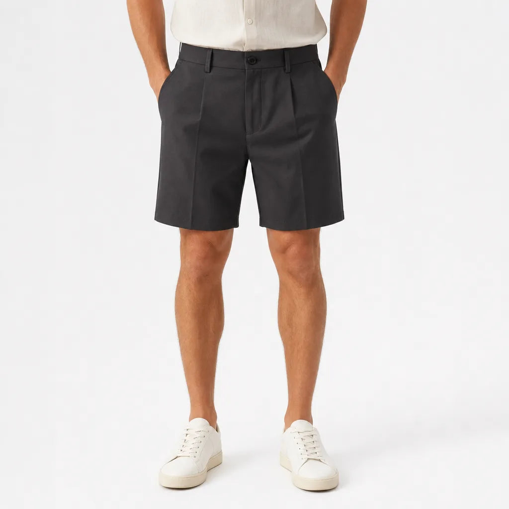 Men's Black Oliver Straight Dress Shorts