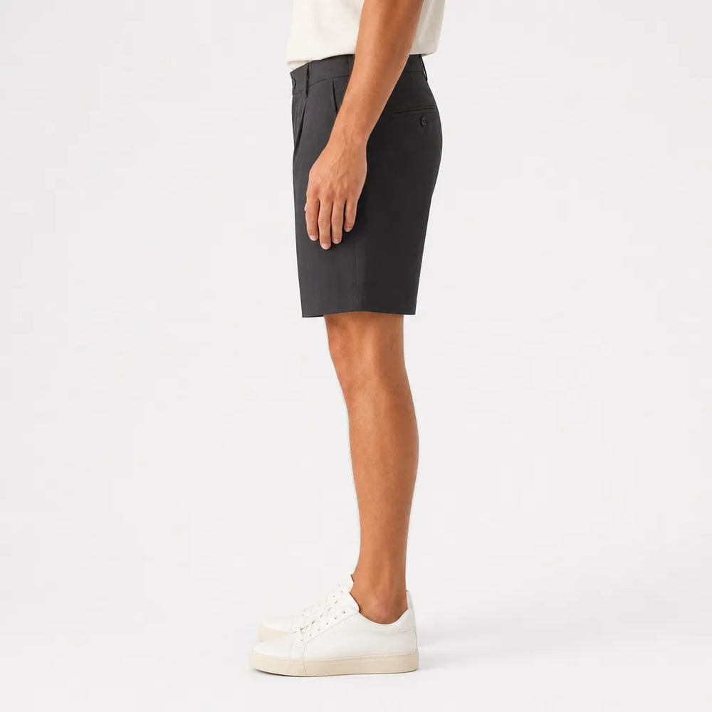 Men's Black Oliver Straight Dress Shorts