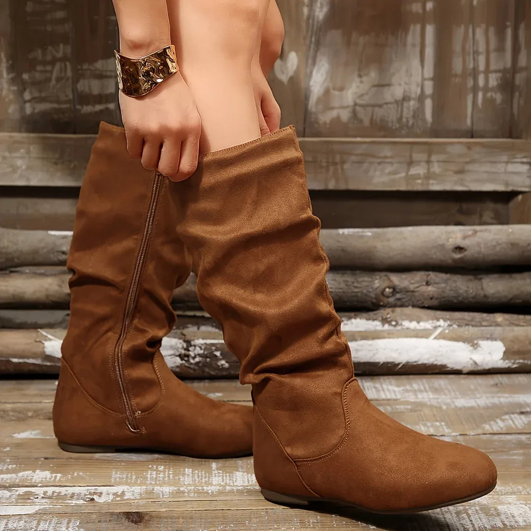 Women's Mid-Calf Boots brown1.webp