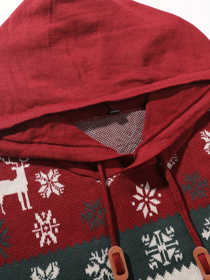 Men's Christmas Hoodie Sweater green red4.jpg