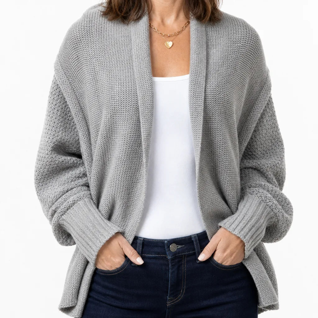 Women's Gray Warner Batwing Cardigan