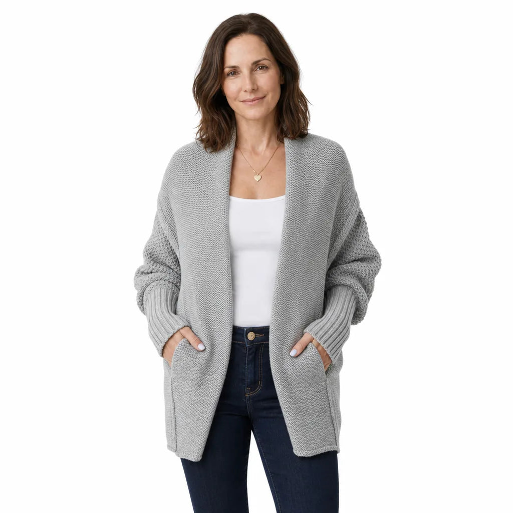 Women's Gray Warner Batwing Cardigan
