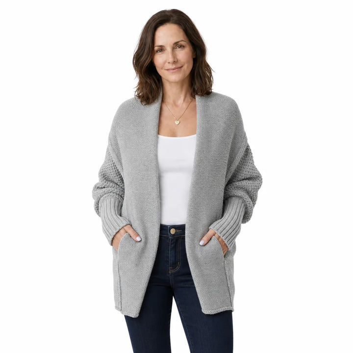 Women's Gray Warner Batwing Cardigan