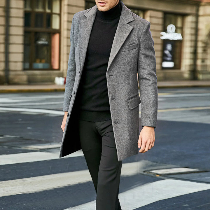 Men's Nolan | Men's Notch-Collar Tailored Trench Overcoat