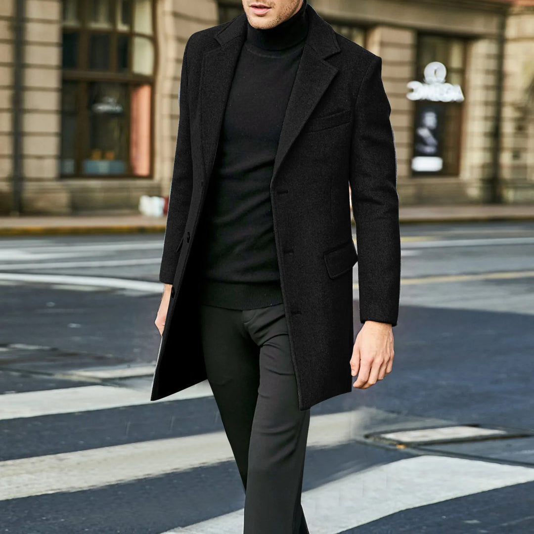 Men's Nolan | Men's Notch-Collar Tailored Trench Overcoat