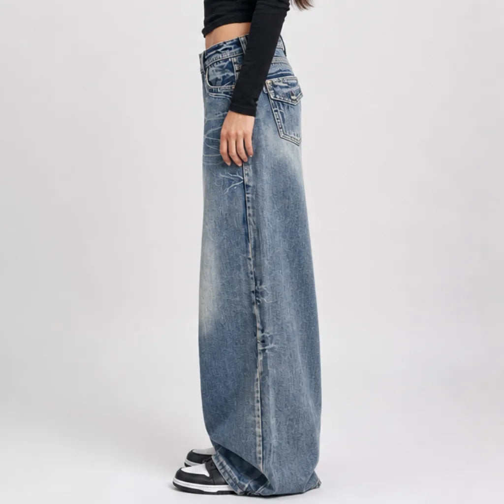 Women's Evelyn Cotton Wide-Leg Jeans