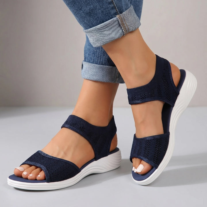 Nora Bloom Platform Sandals - Color:Blue;Size:36