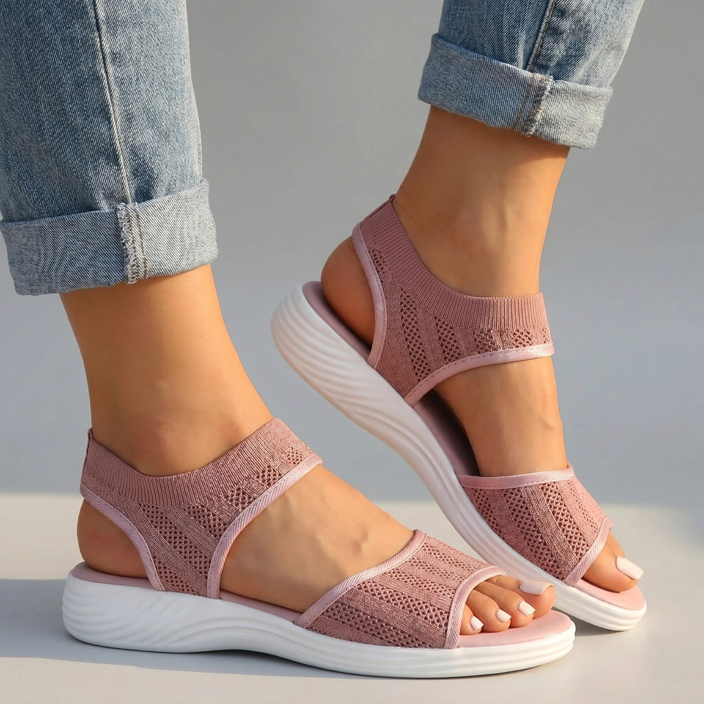 Nora Bloom Platform Sandals - Color:Pink;Size:36