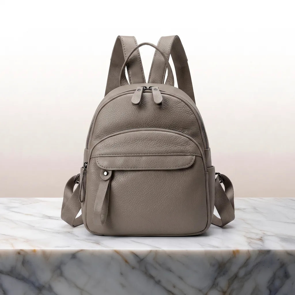 Women's Size:White Cavanaugh Leather Mini Backpack