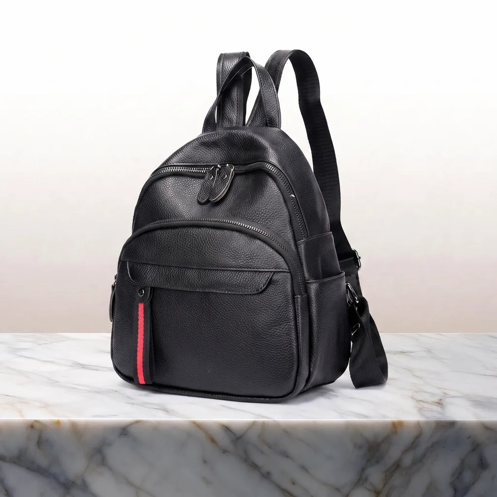 Women's Size:Black Cavanaugh Leather Mini Backpack