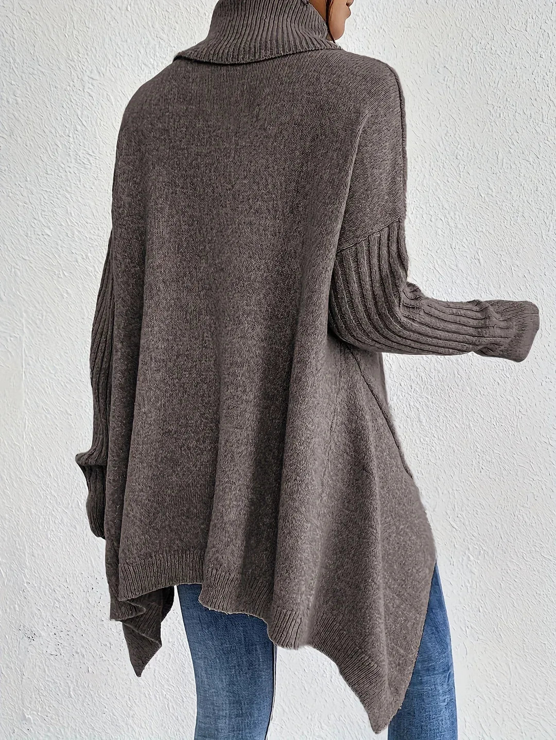 Women's Relaxed Knitted Jumper Brown2.webp