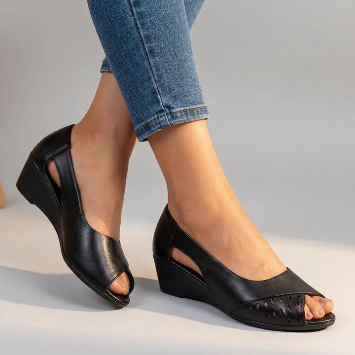 Norma Open-Toe Sandals - Color:Black;Size:35