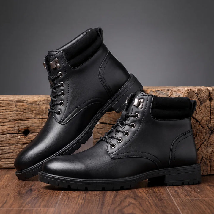 Norman Lace Up Boots - Color:Black;Size:38