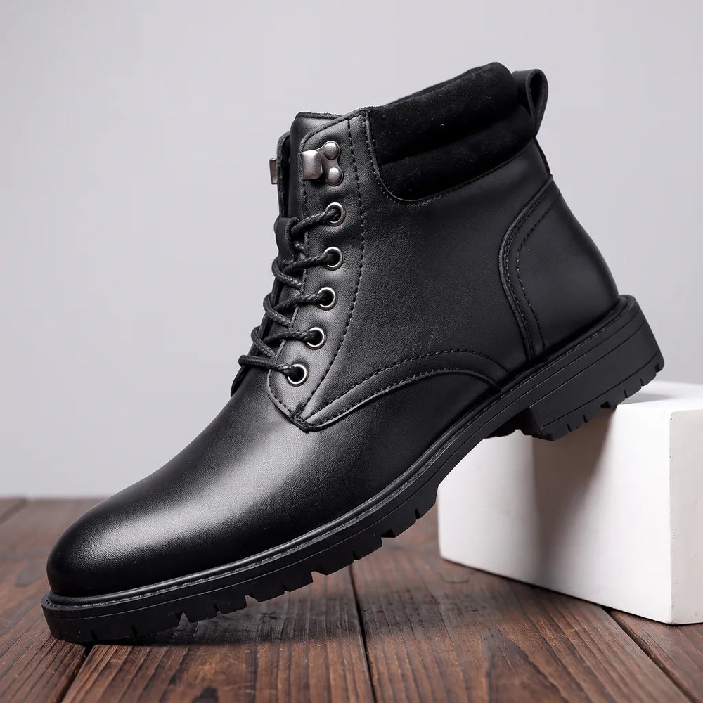 Men's Black Norman Lace Up Boots