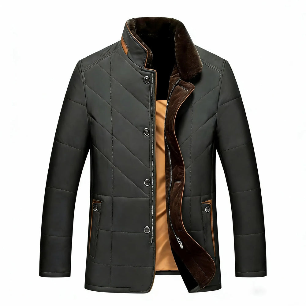 Northrop | Men's Quilted Luxury Coat  - Black