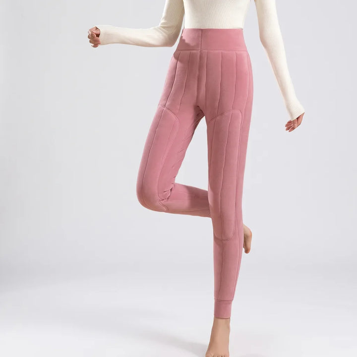 Women's Pink Jonah Wool Padded Leggings