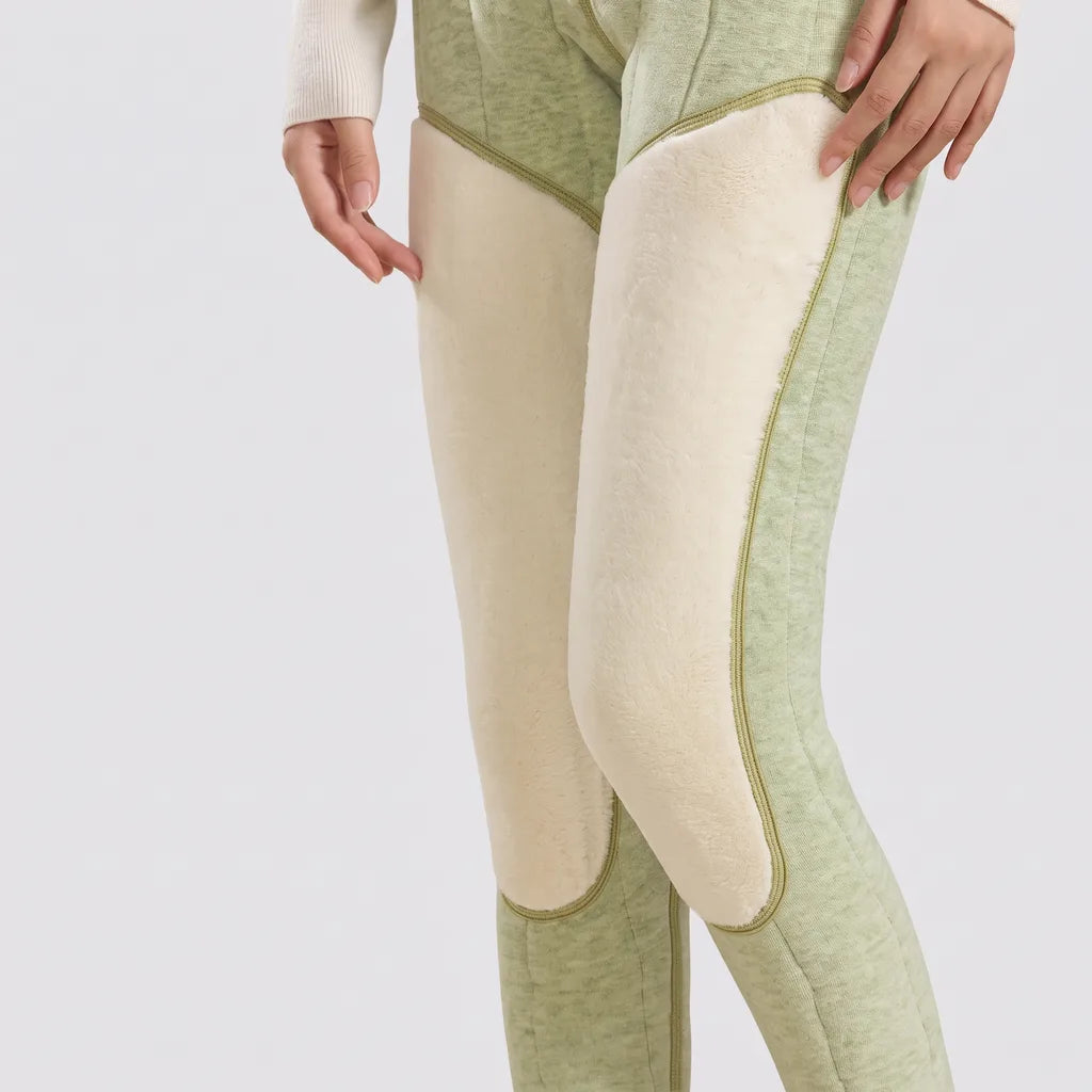 Women's Black Gray [sheep wool fill with knee pads] / recommended for -20°C Jonah Wool Padded Leggings