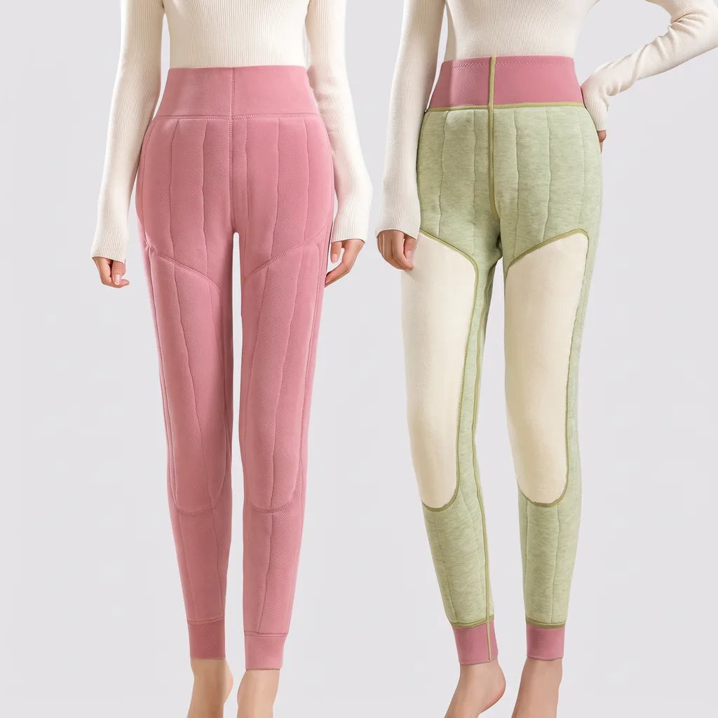 Women's Black Gray [sheep wool fill with knee pads] / recommended for -20°C Jonah Wool Padded Leggings