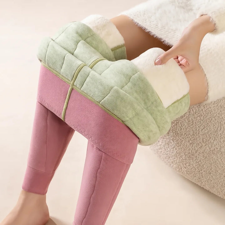 Women's Black Gray [sheep wool fill with knee pads] / recommended for -20°C Jonah Wool Padded Leggings