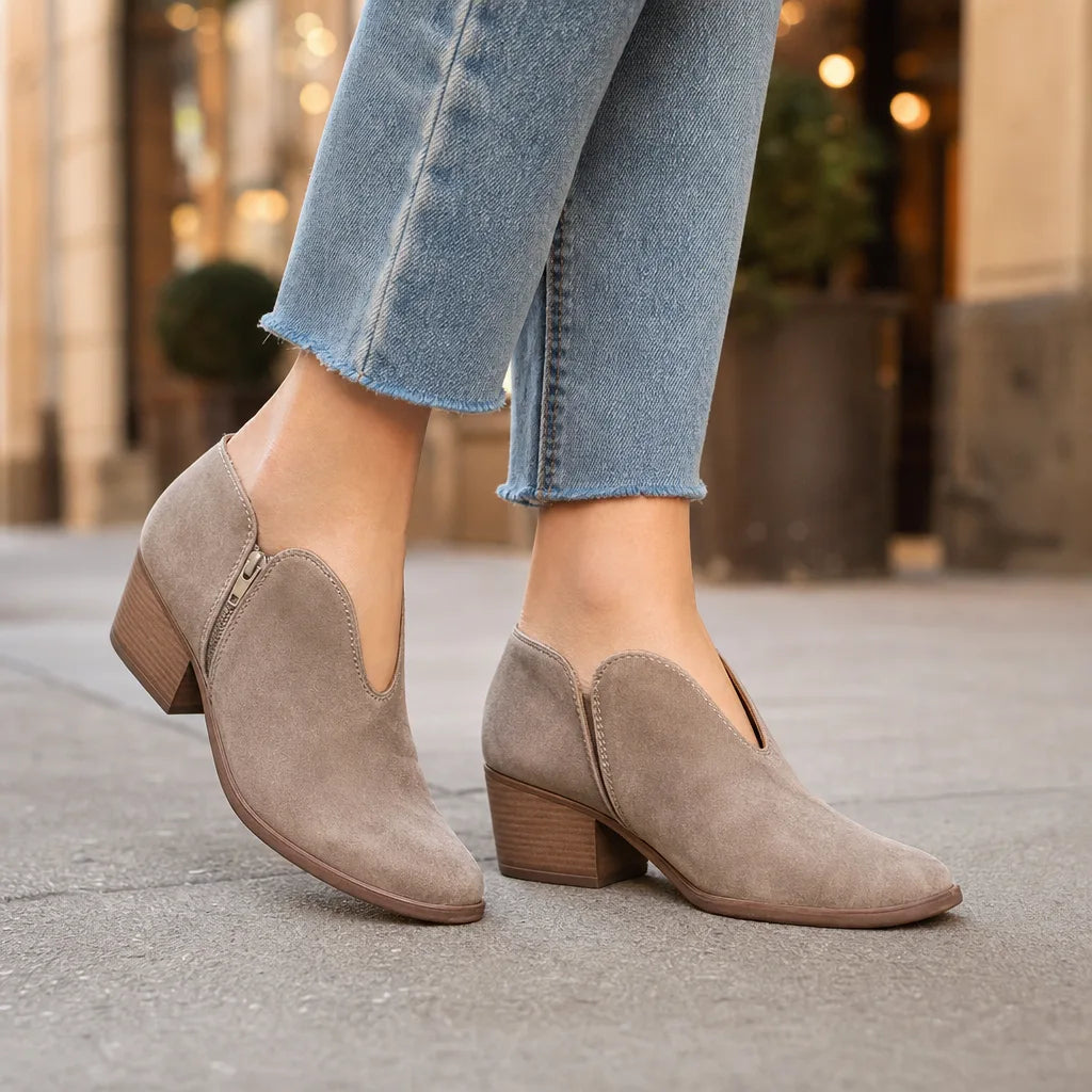 Women's Gray Granger Leopard Ankle Boots