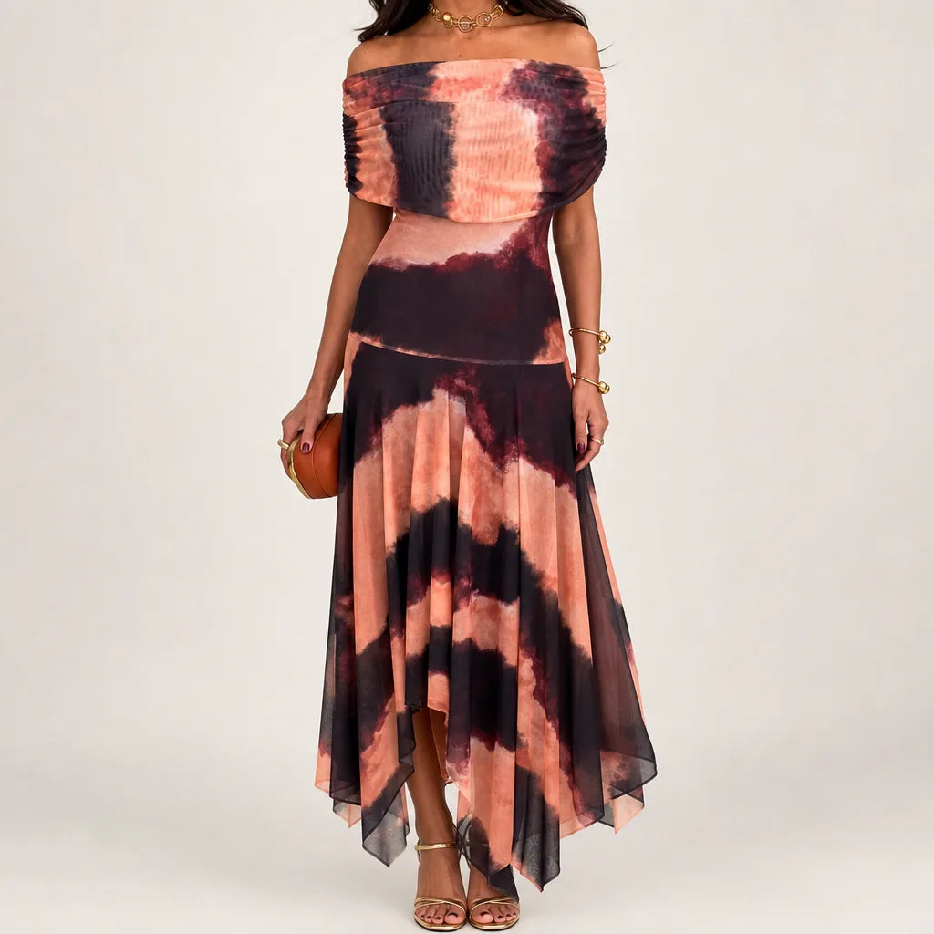 Odalys | Women's Maxi Fall Wedding Guest Dress - Color:Pattern;Size:XS