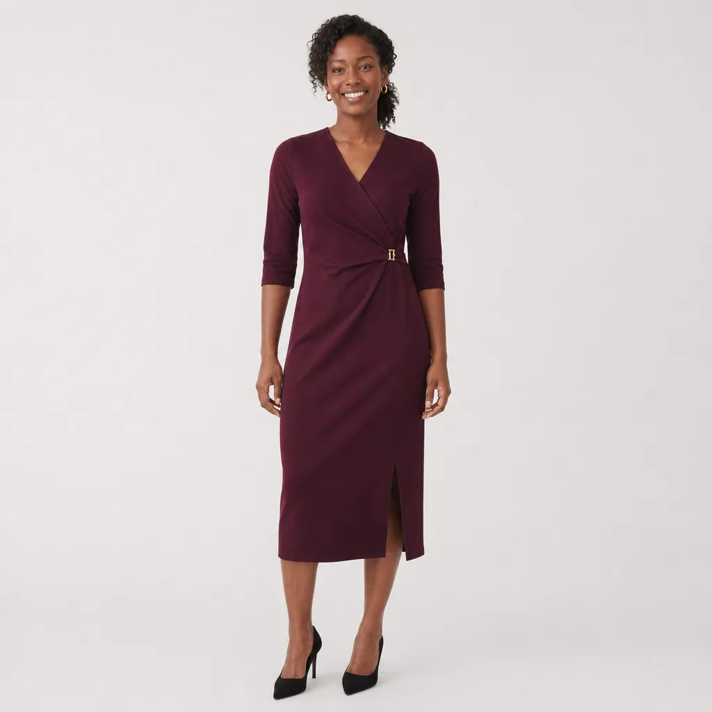 Odette V-Neck Midi Dress