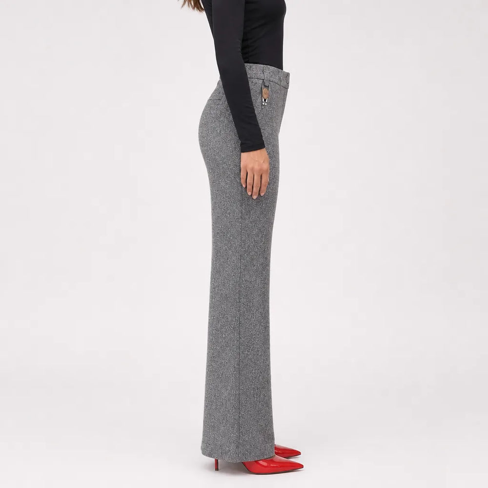Women's Gray Douglas Plush Flare Pants