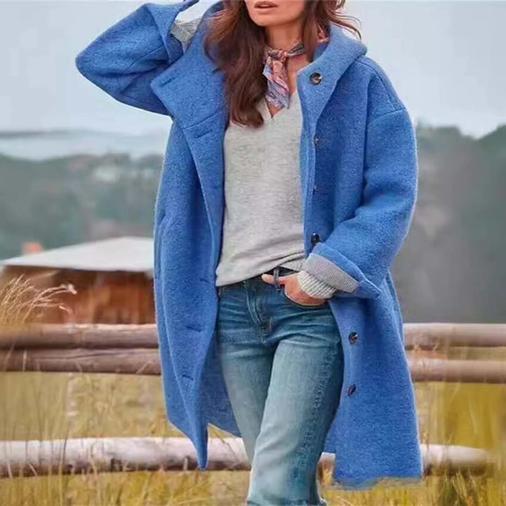Olive | Women's Plush Trench Coat - Color:Blue;Size:XS