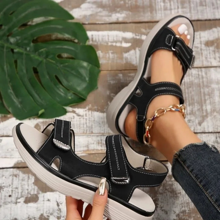 Women's Black Olivia | Women's Orthopedic Comfort Sandals