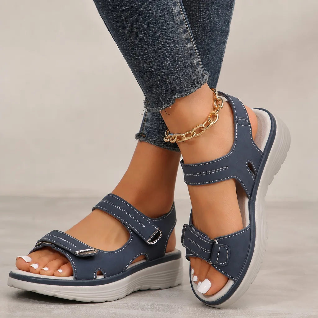 Olivia | Women's Orthopedic Comfort Sandals  - Color:Blue;Size:36