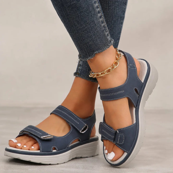 Olivia | Women's Orthopedic Comfort Sandals  - Color:Blue;Size:36