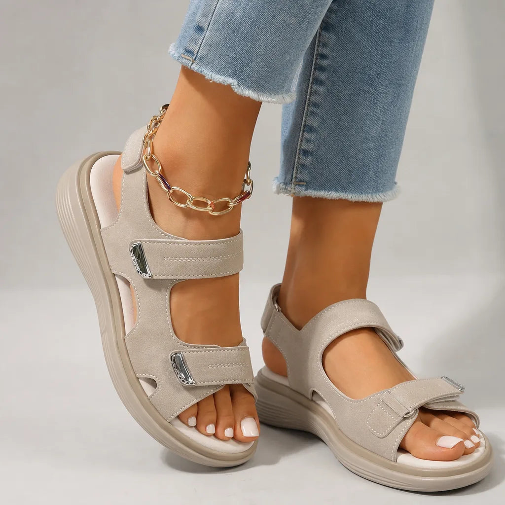 Olivia | Women's Orthopedic Comfort Sandals  - Color:Gray;Size:36