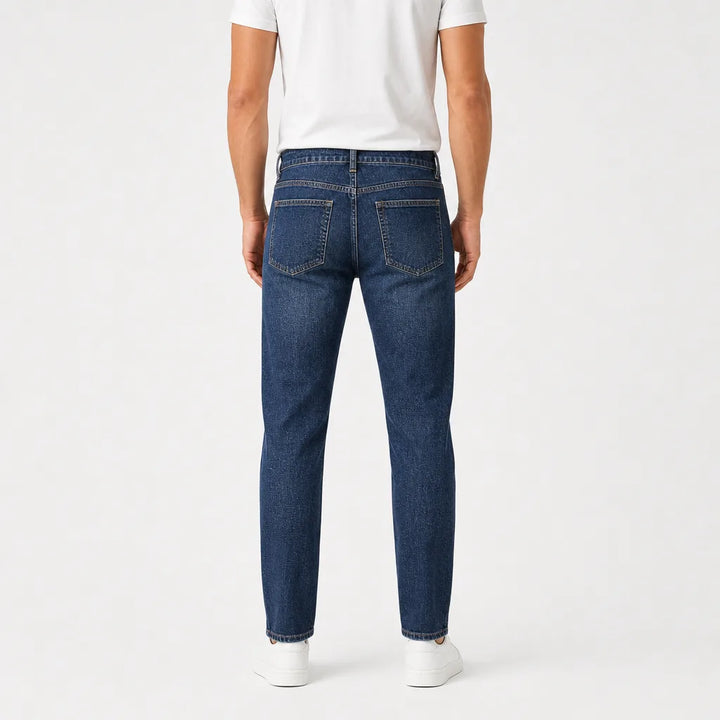 Men's Blue Gray Dunbar Stretch Straight Jeans