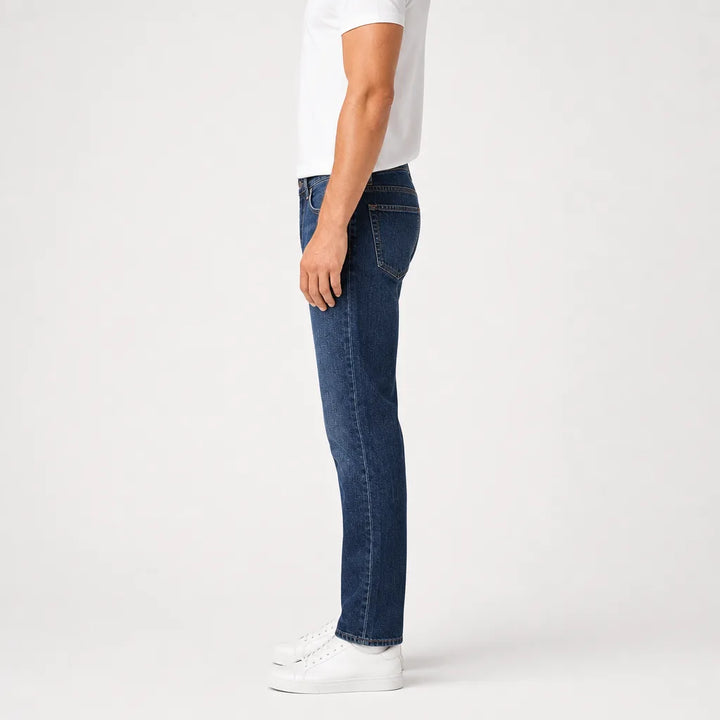 Men's Blue Gray Dunbar Stretch Straight Jeans