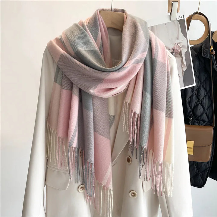 Ophelia | Women's Classic Winter Scarf - Length:79 × 26 inches;Color:Pink