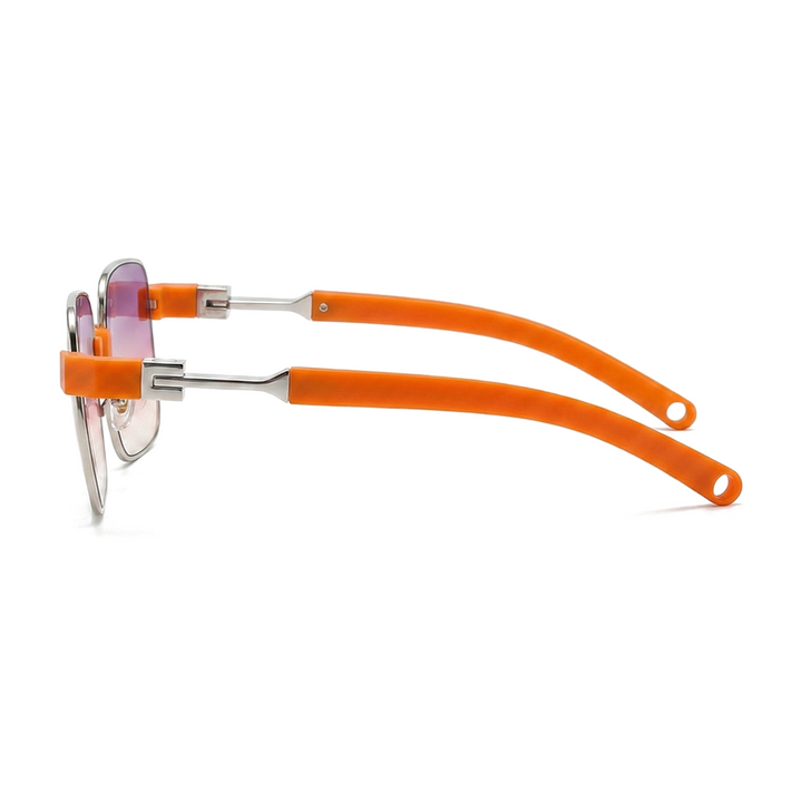 Orange Frame / Purple-Pink Lens Milo Vance Geometric Shades 3