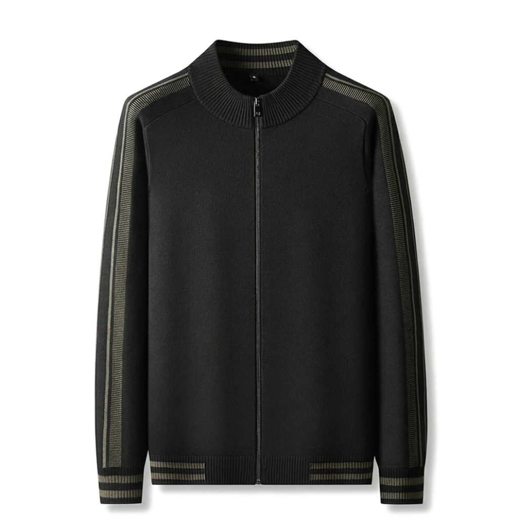 Orlan Zip Knit Jacket - Color:Black;Size:L