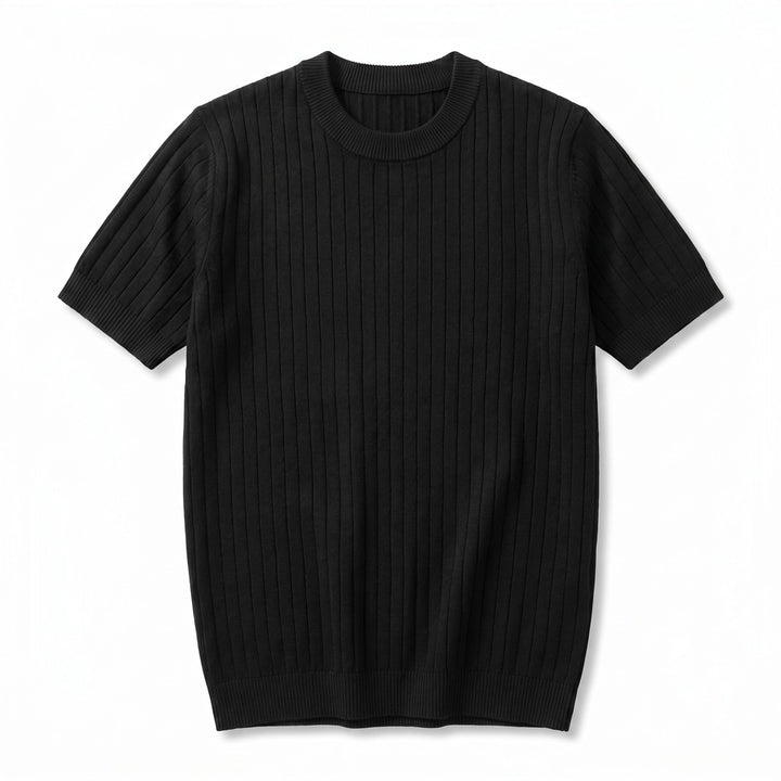 Orlando Striped Knit Top - Color:Black;Size:XS