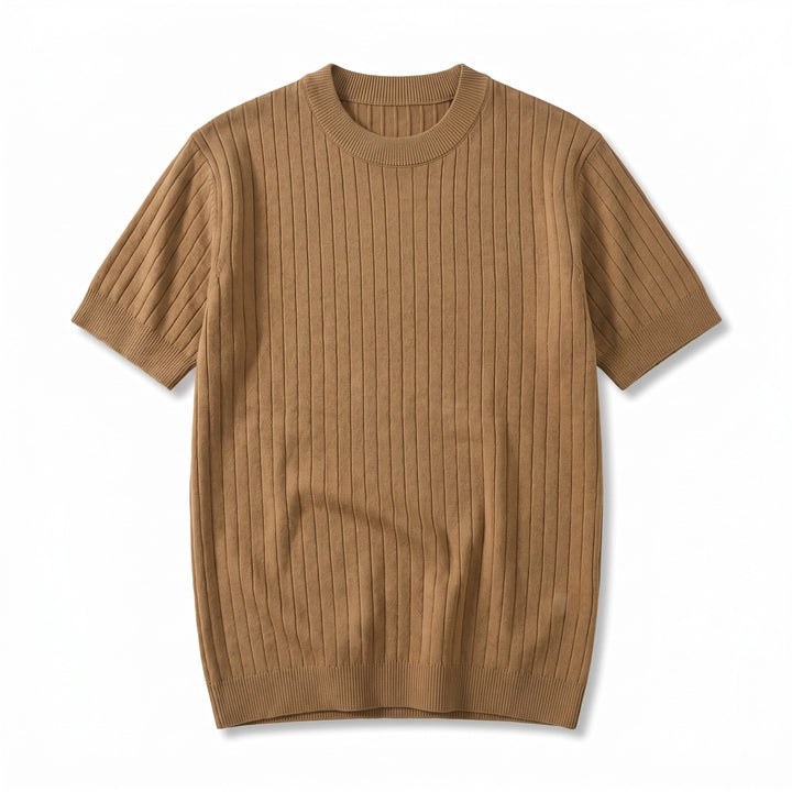 Orlando Striped Knit Top - Color:Brown;Size:XS