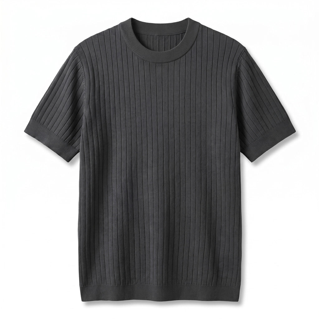 Orlando Striped Knit Top - Color:Gray;Size:XS