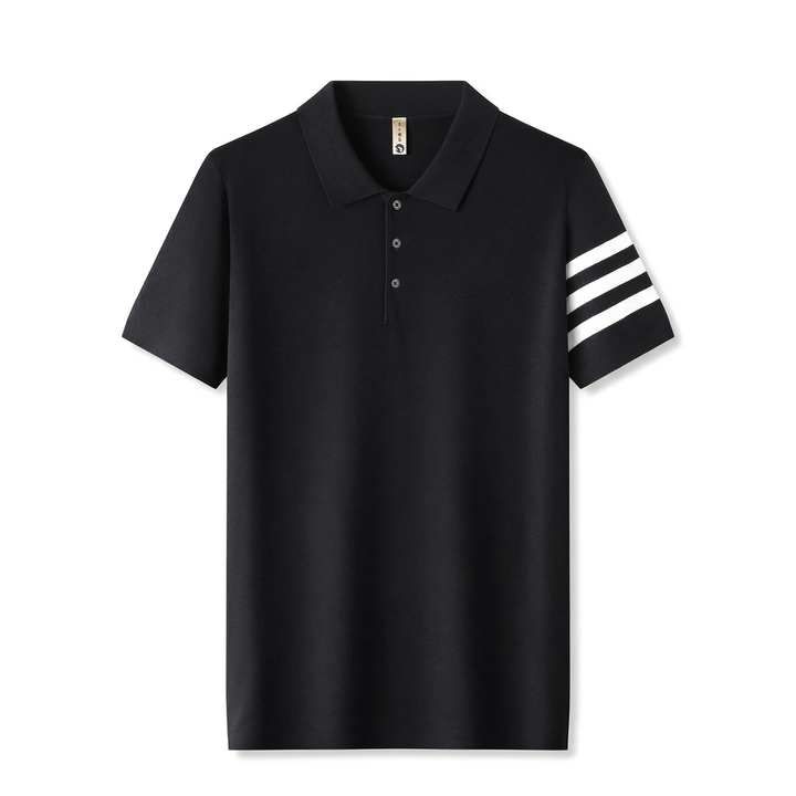 Orvyn Stripe Polo - Color:Black;Size:2XL
